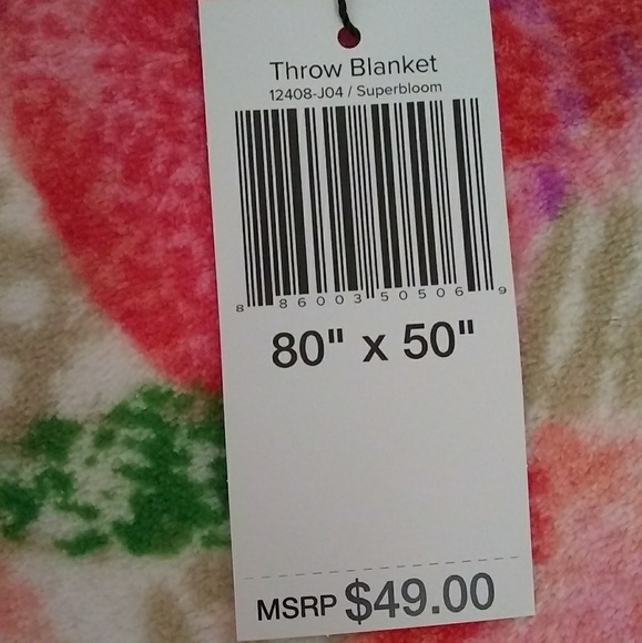 Soft throw blanket Vera Bradley Superbloom - Picture 2 of 5